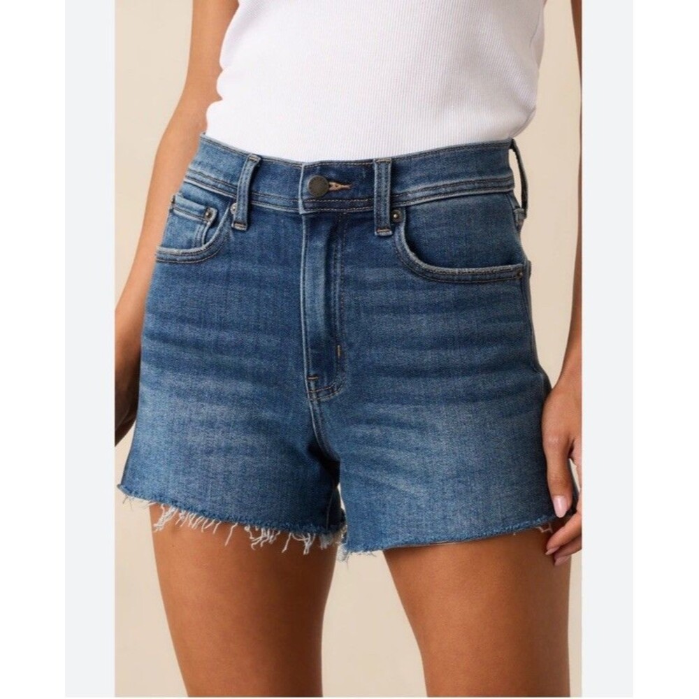Kut from the Kloth High Rise Denim Short raw hem NWT Size 6